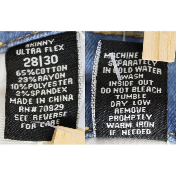 4 Skinny Jeans Lot s 28/30 Teen Blue Black Ripped Stretch Mid Rise Casual Rue 21 - Picture 7 of 16